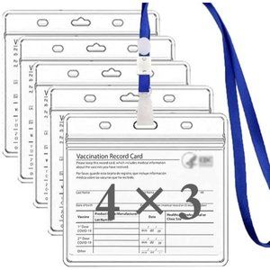 5 Pack Vaccination Card Protector 4×3